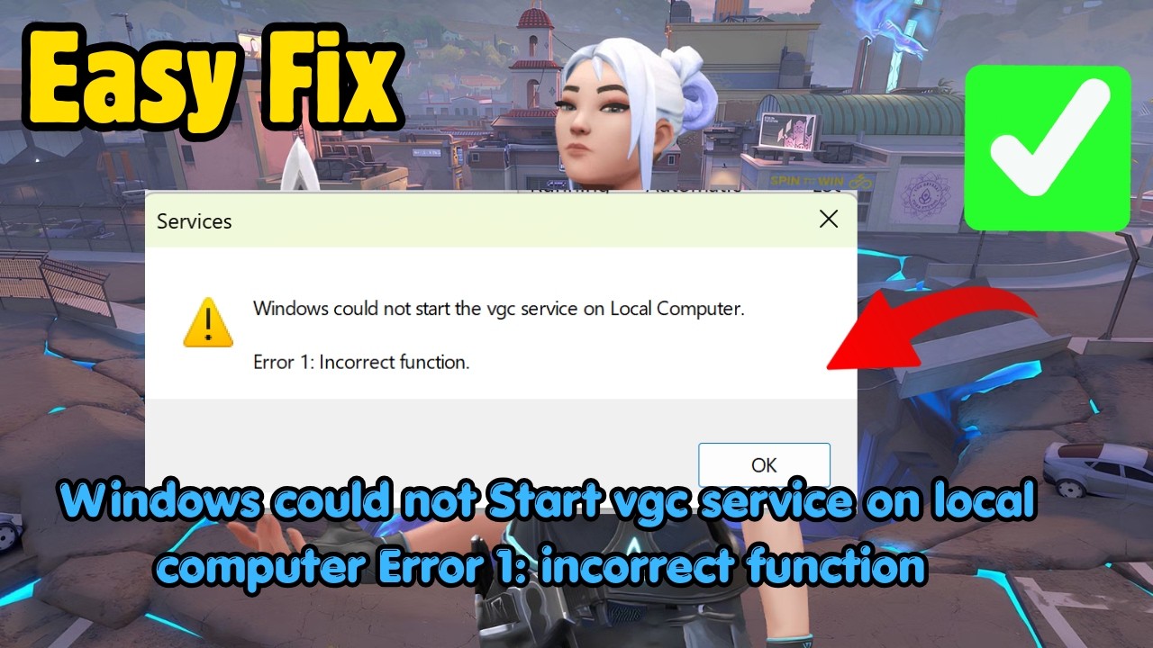 Windows could not Start vgc service on local computer Error 1: incorrect function (2026 Fix)