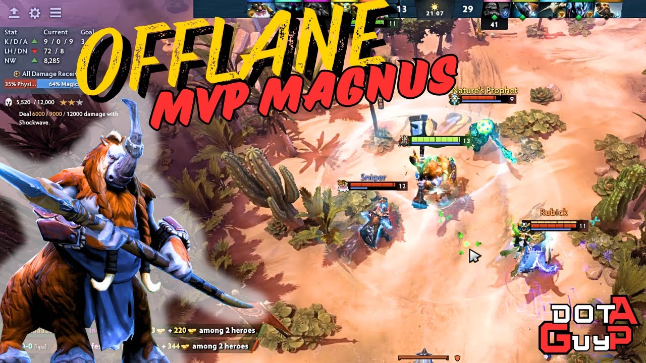MVP MAGNUS OFFLANE NO DEATHS | Dota 2