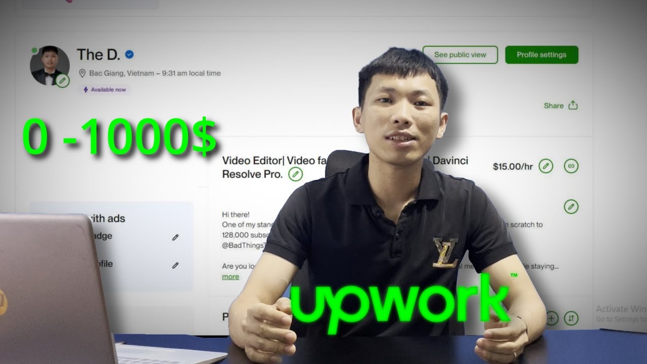Thử thách kiếm 1000$ với tài khoản upwork mới- Buổi 1 tạo tài khoản