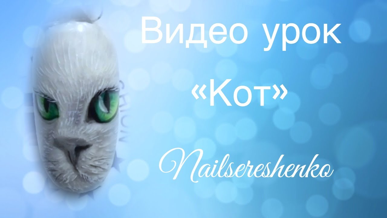Дизайн ногтей кот. Кот на ногтях
