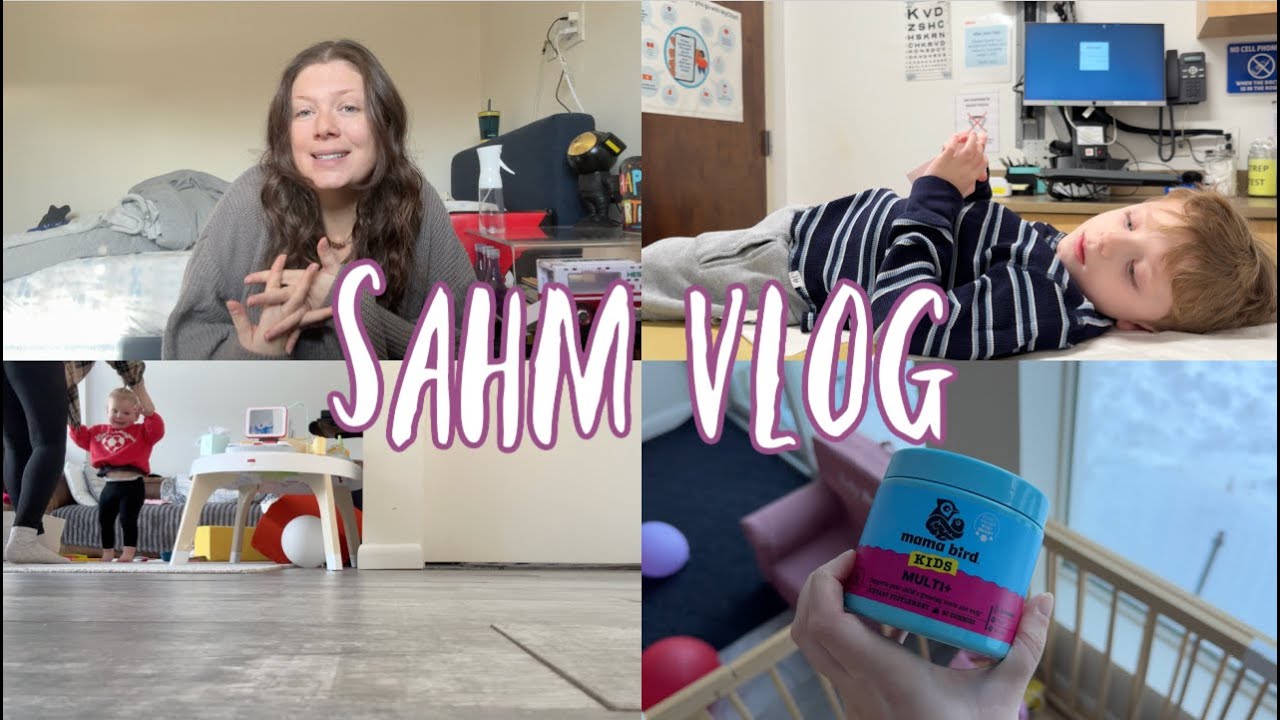 SAHM vlog: back to school after a snow day, practicing walking w/ Lil, 6 year wellness check & more!