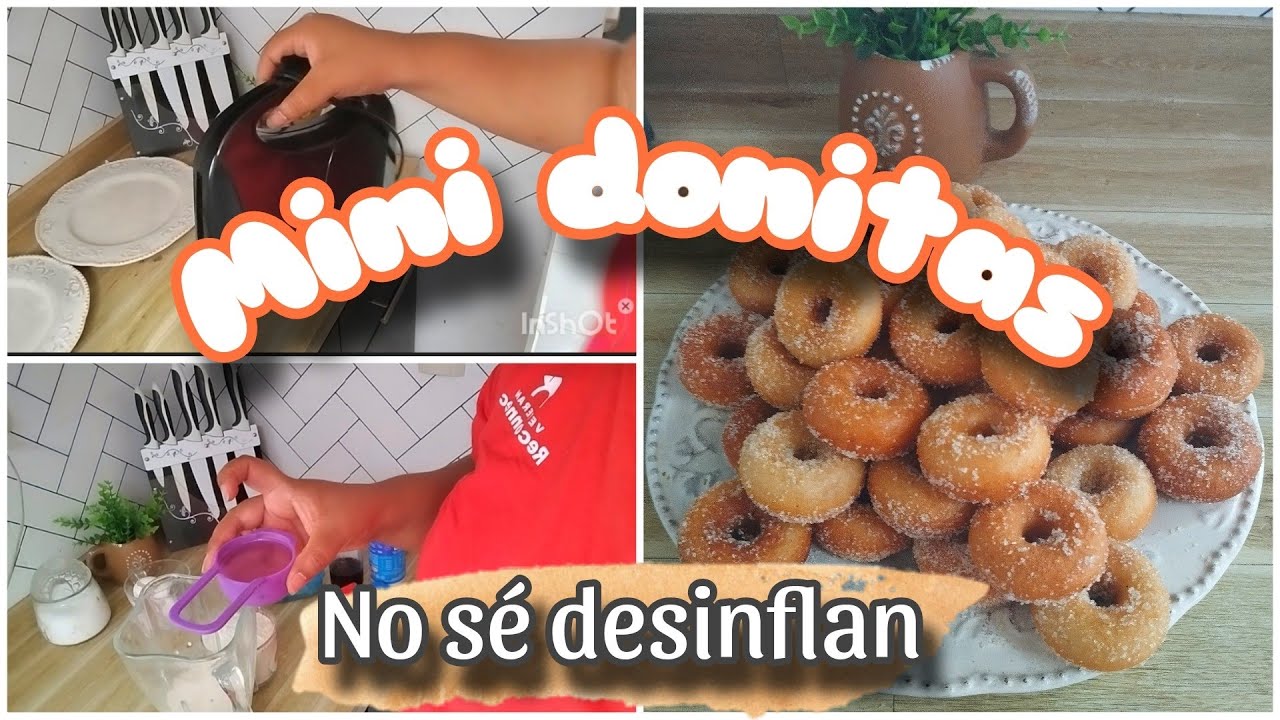 ✨ La mejor receta para Mini donitas en maquinita  Quedan como las de panadería 🥯