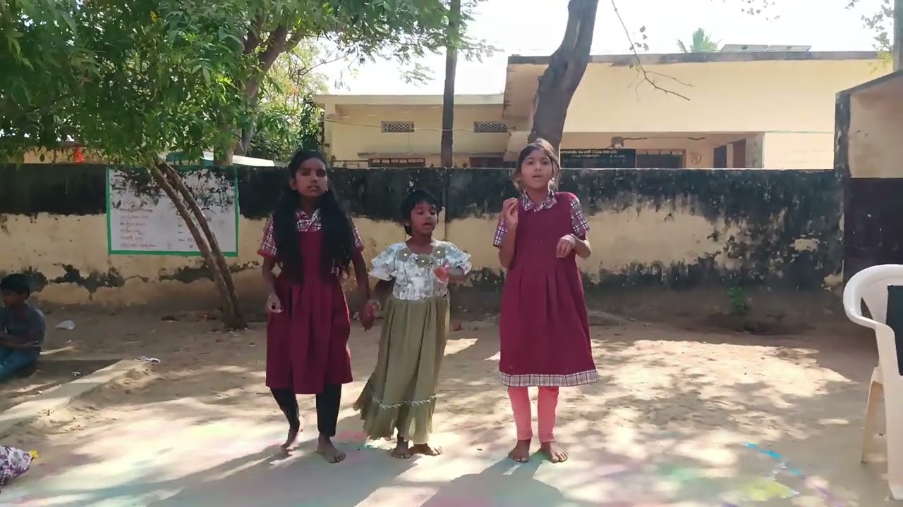 Students dance #at govt school 