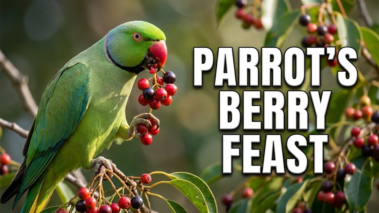 Berries for today and a delicious food parrots documentaeies