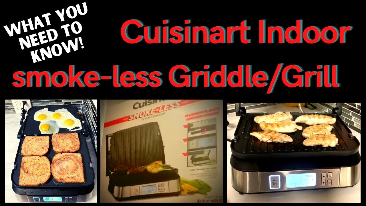 Контактная решетка Cuisinart с функцией бездымного приготовления пищи для приготовления на гриле ...