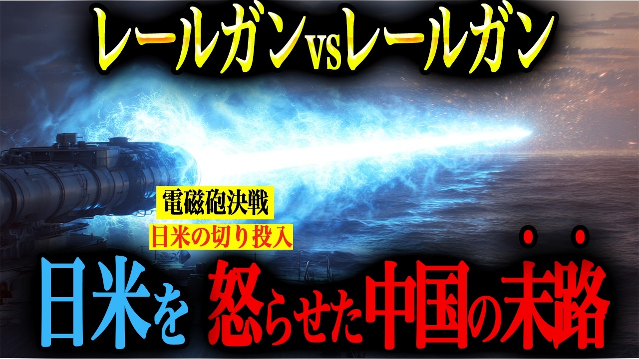 【電磁砲の目覚め】もしも中国のレールガンが日本の護衛艦を狙い撃ちしてきたら、日米はレールガンで迎撃できるのか？【AIシミュレーション】