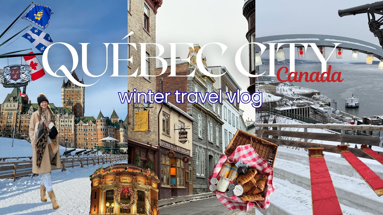 Winter Wonderland in Québec City! ❄️ Toboggan Sledding, German Christmas Market, Ice Skating, etc!