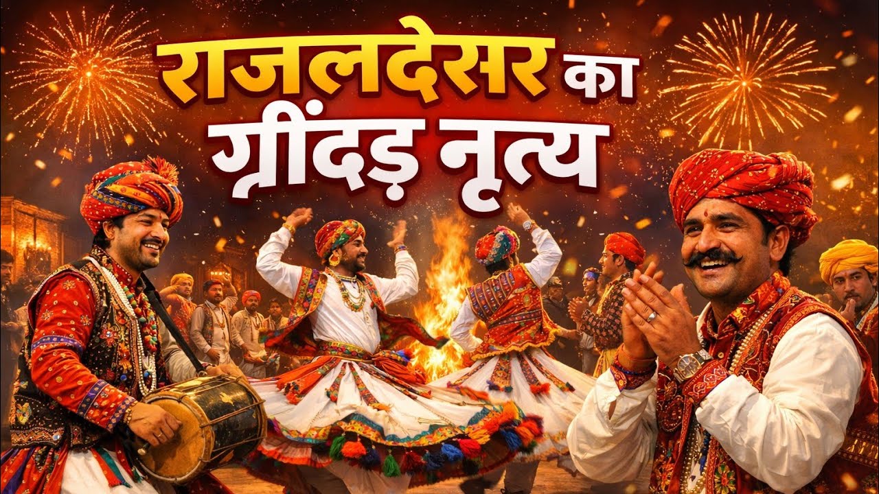 राजलदेसर का ग़ींदड़ नृत्य  #ghindar #folkdance #viraldance #rajaldesar #momasar