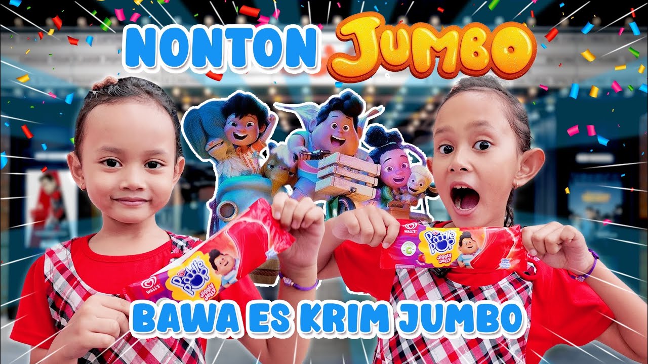 QAIREEN DAN KIRANA DAPAT SURPRISE NONTON FILM JUMBO SAMBIL MAKAN ES KRIM KARAKTER DON 😍
