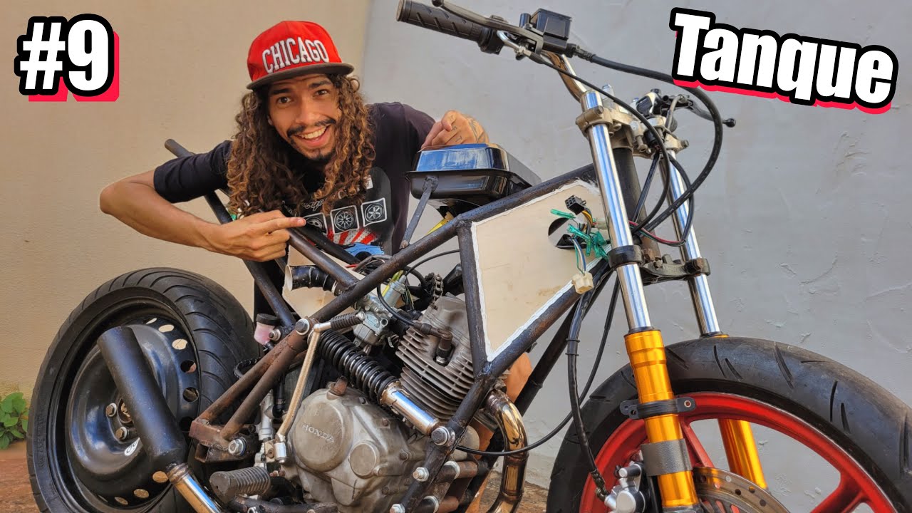 INSTALANDO TANQUE E ARRUMANDO DEFEITOS DA MOTO CASEIRA