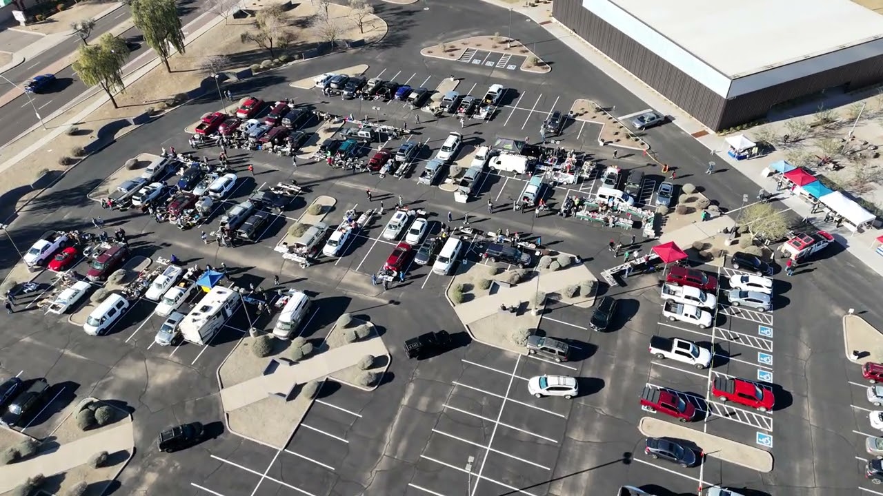 Drone Video Of Thunderbird Amateur Radio Club 2024 Hamfest in Glendale, AZ