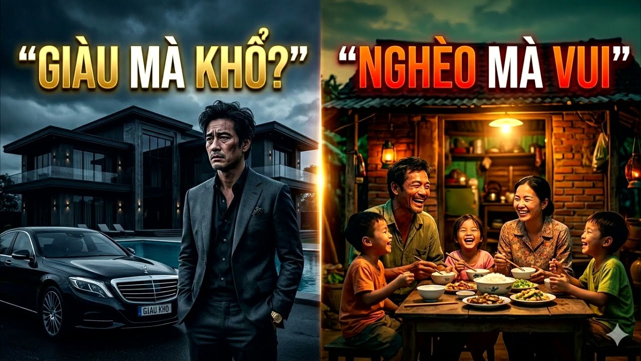 giàu mà khổ nghèo mà vui