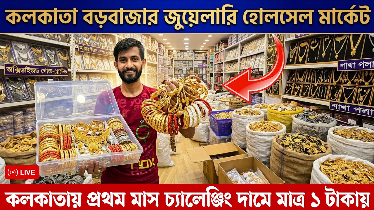 মাত্র ১ টাকায় মাত্র ২ টাকায় || মাথার ক্লিপ || hair accessories  jewellery wholesale market Kolkata