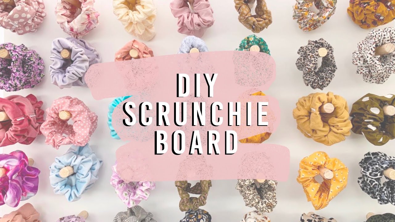 scrunchie peg board DIY for market craft fair display || how to display scrunchy | how to make stand