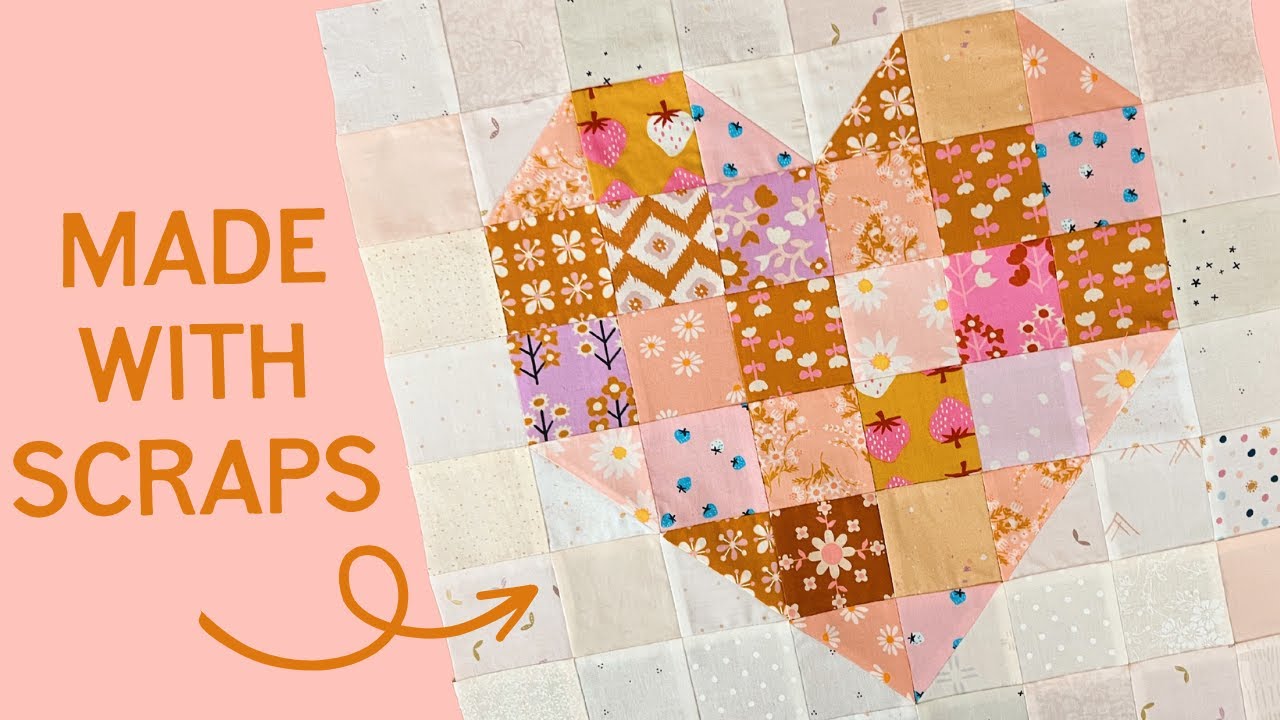 Make This Scrappy Heart Quilt Block ❤️