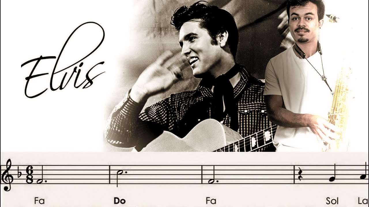 Sax alto - "Can't Help Falling in Love" (Elvis Preley): partitura com notas.