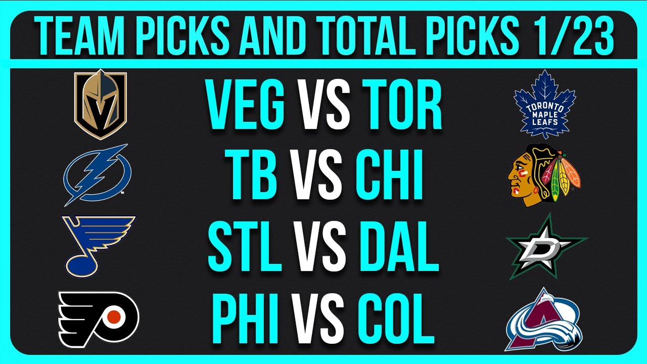 NHL Picks Today 1/23/26 NHL Picks and Predictions