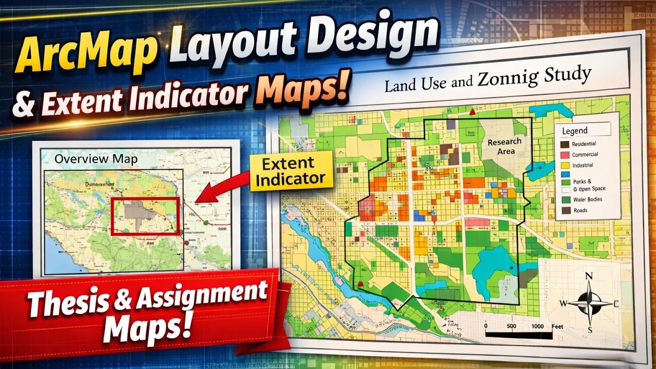 ArcMap Layout Design with Extent Indicator | Thesis & Assignment Maps | Mapora