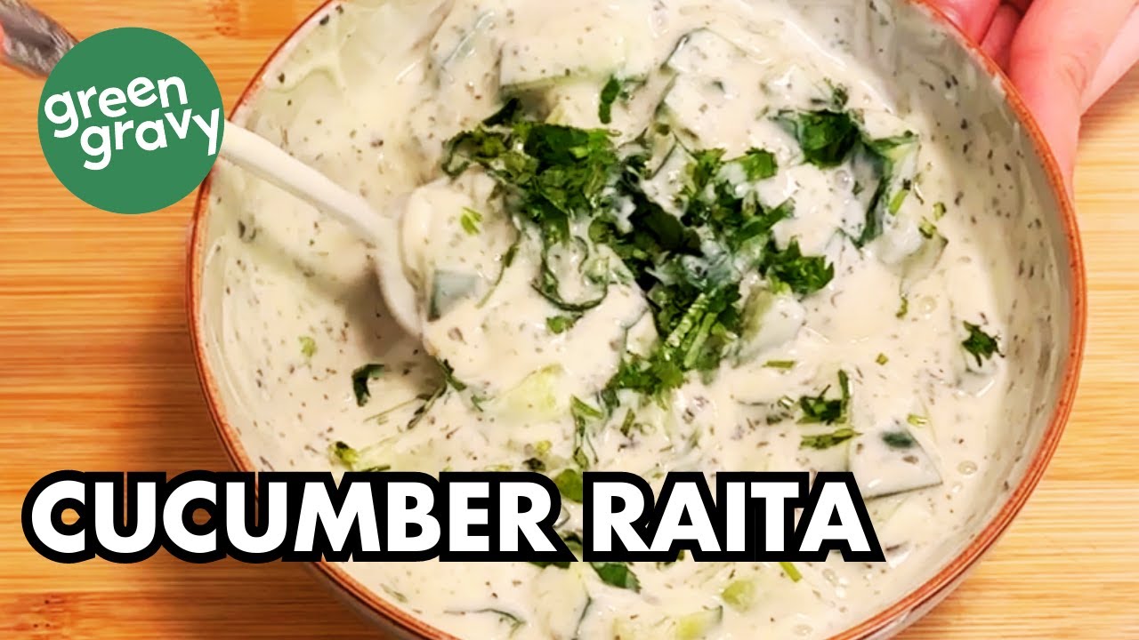 CUCUMBER RAITA (SALAD) | SO EASY AND DELICIOUS | PLANT BASED AND VEGAN SALAD