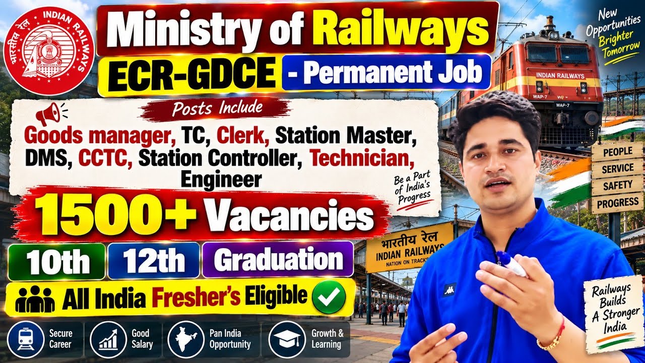 🔥 1500+ Post - Railway Ministry 🔥 10th/12thl/Graduation ✅ 