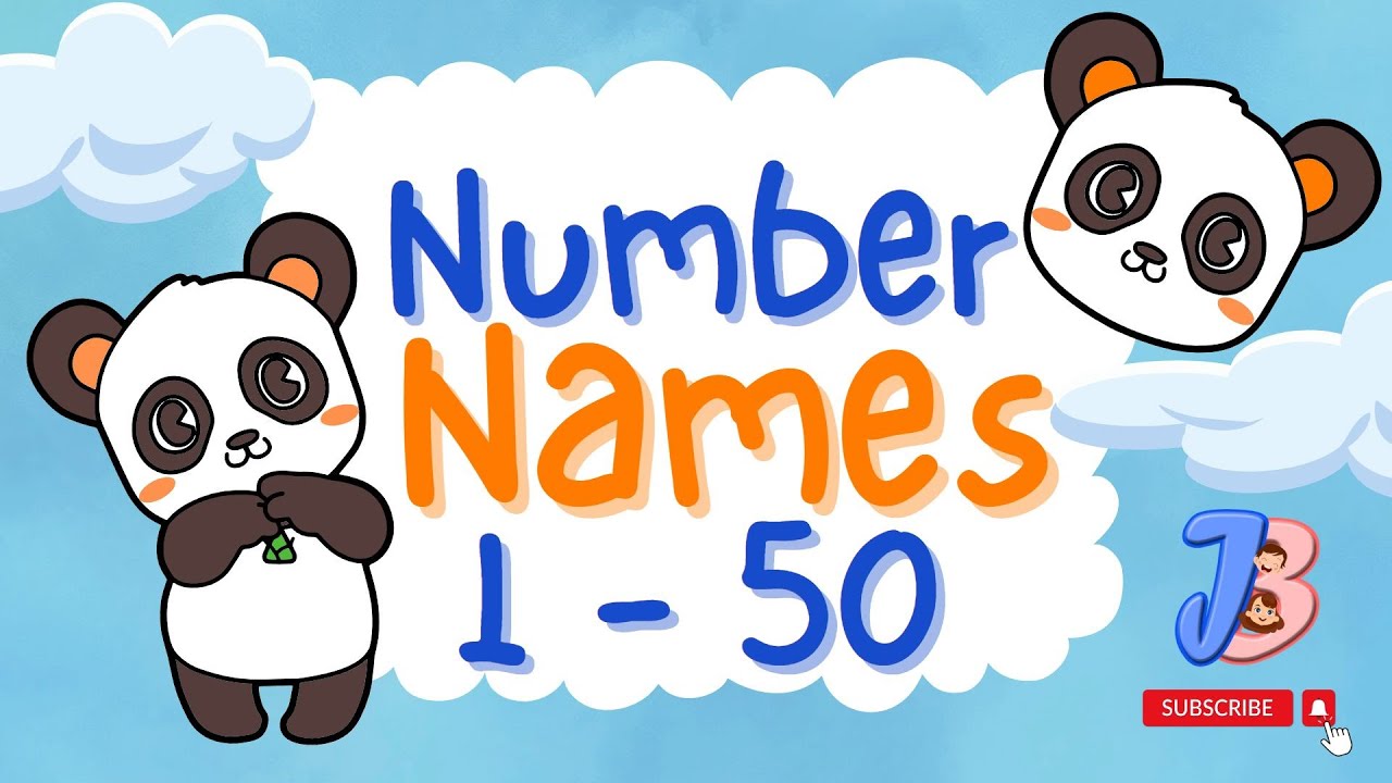 Number Names 1 - 50 | Learn Counting Numbers With Spelling | Number Name For Kids | 1 to 50 Numbers