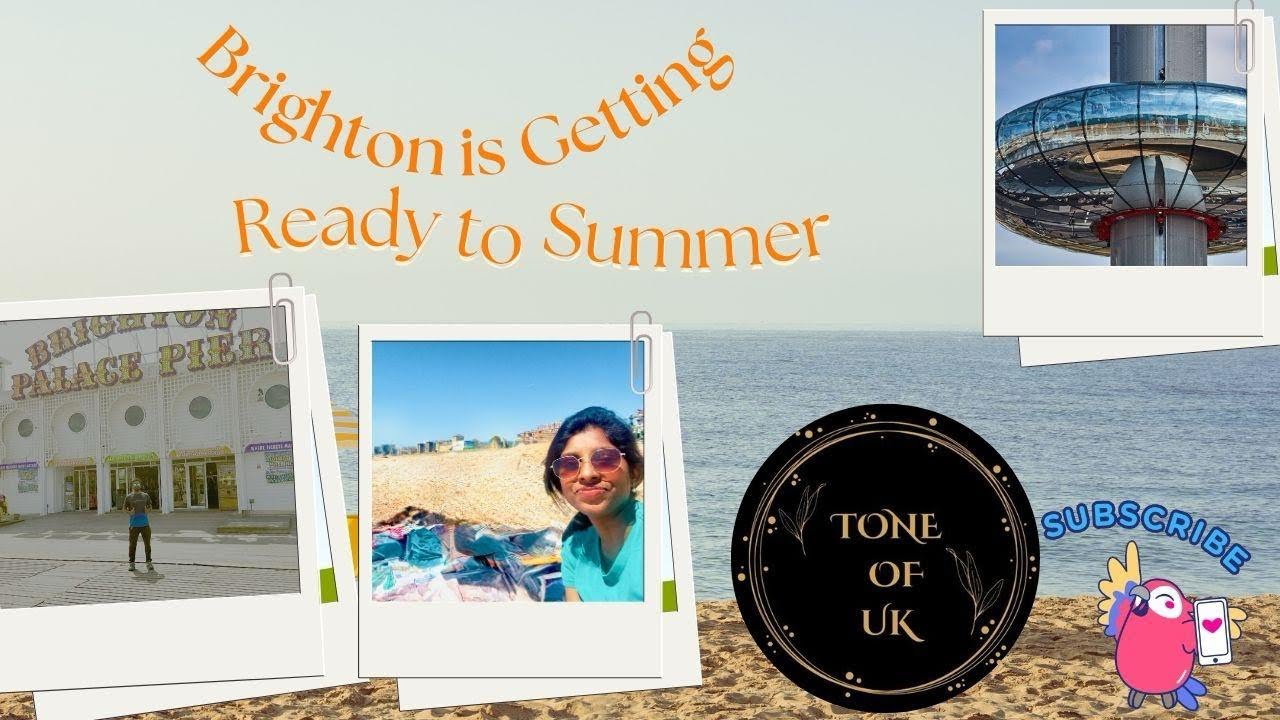 එංගලන්තයේ ලස්සනම බීච් වලින් එකකට යමුද# A day at Brighton Beach#Tone of Uk#london#UK 🇬🇧🏄‍♀🏄‍♂