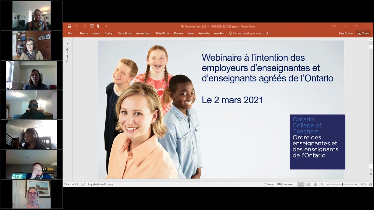 Webinaire à l’intention des employeurs d’enseignantes et d’enseignants agréés de l’Ontario – 2021