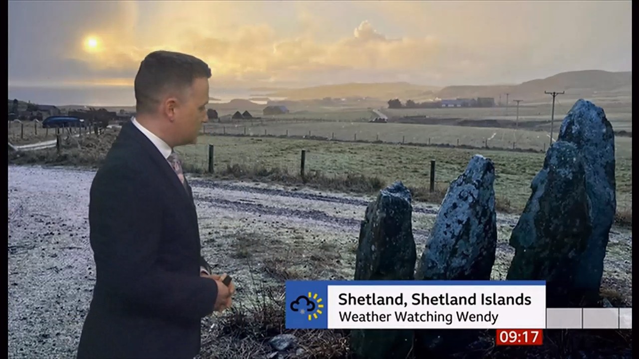 Weather images - Some sun - briefly and rain again & *links to video reports (UK) 12/Feb/2026