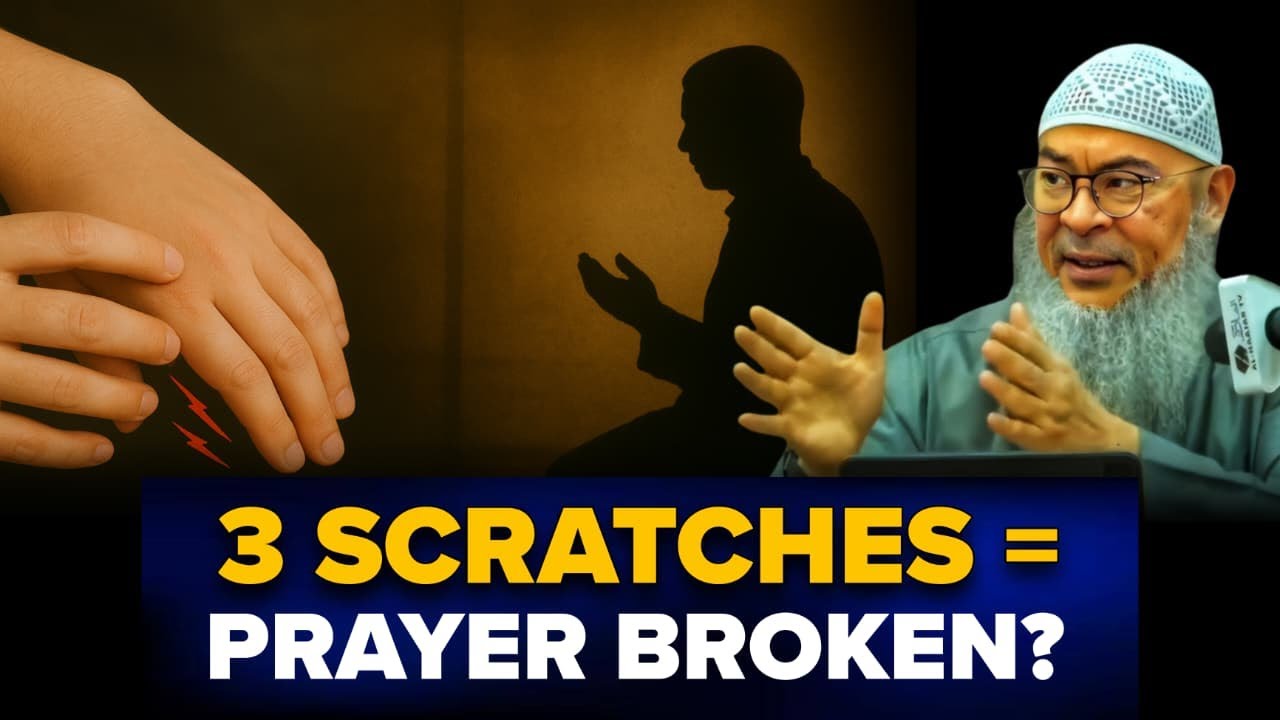 Does 3 Scratches Nullify Your Prayer? Islamic Rule Explained | Assim Al Hakeem | Sheikh Asim