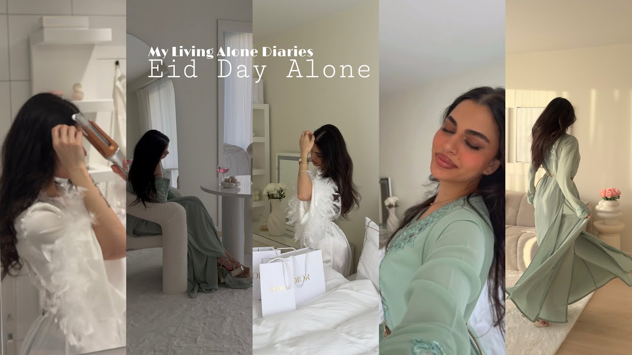 My Living Alone Diaries | Celebrating Eid Alone, wearing moroccan caftan, Eid gifts for myself 💝