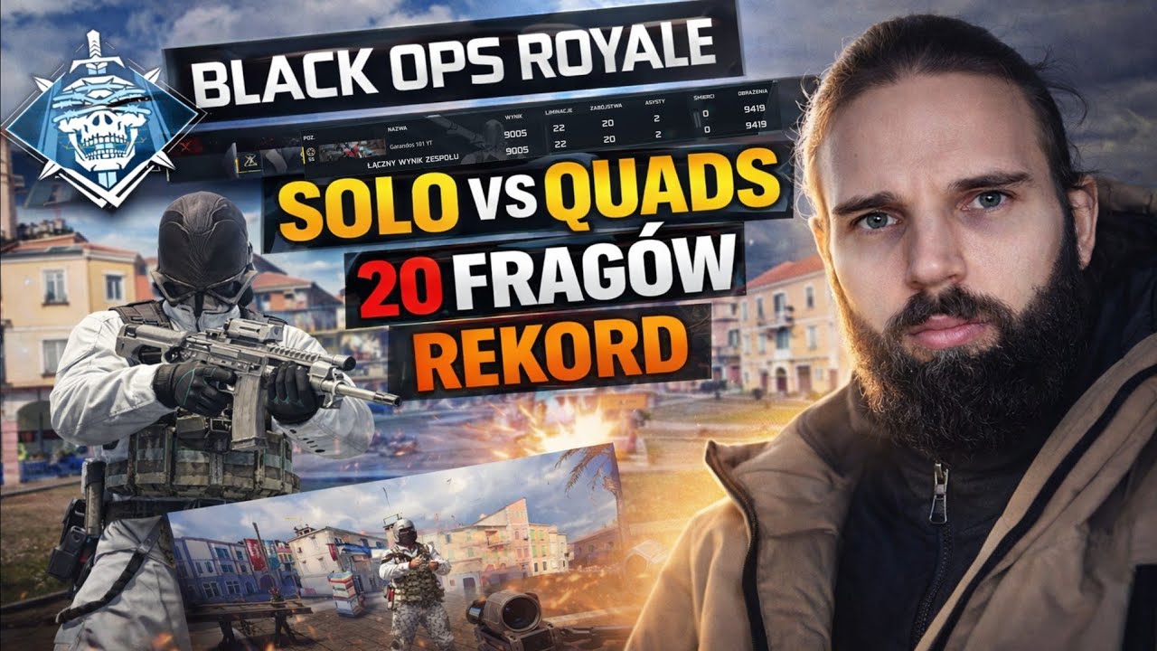 BLACK OPS ROYALE SOLO VS QUADS TOP 20 FRAGÓW WIN POLSKA ( NAJLEPSZE USTAWIENIA CZUŁOŚCI)