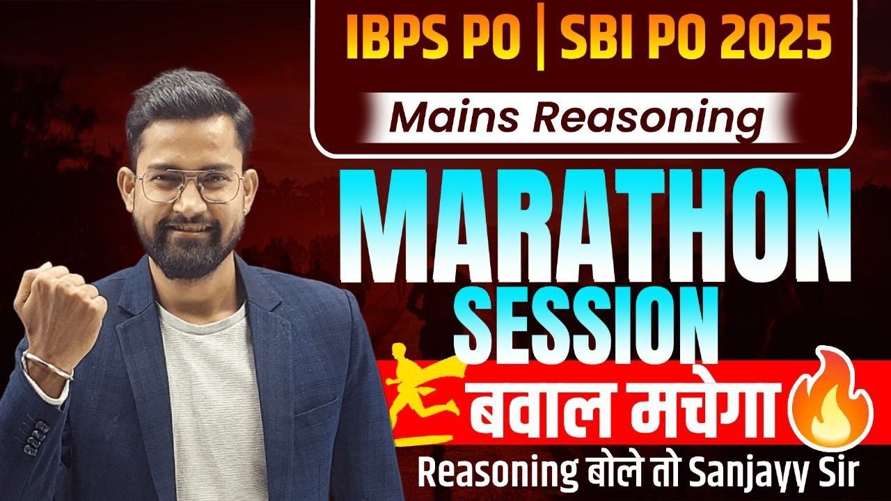 🏃IBPS/SBI PO Mains Reasoning की Super Marathon | Reasoning बोले तो Sanjay Sir