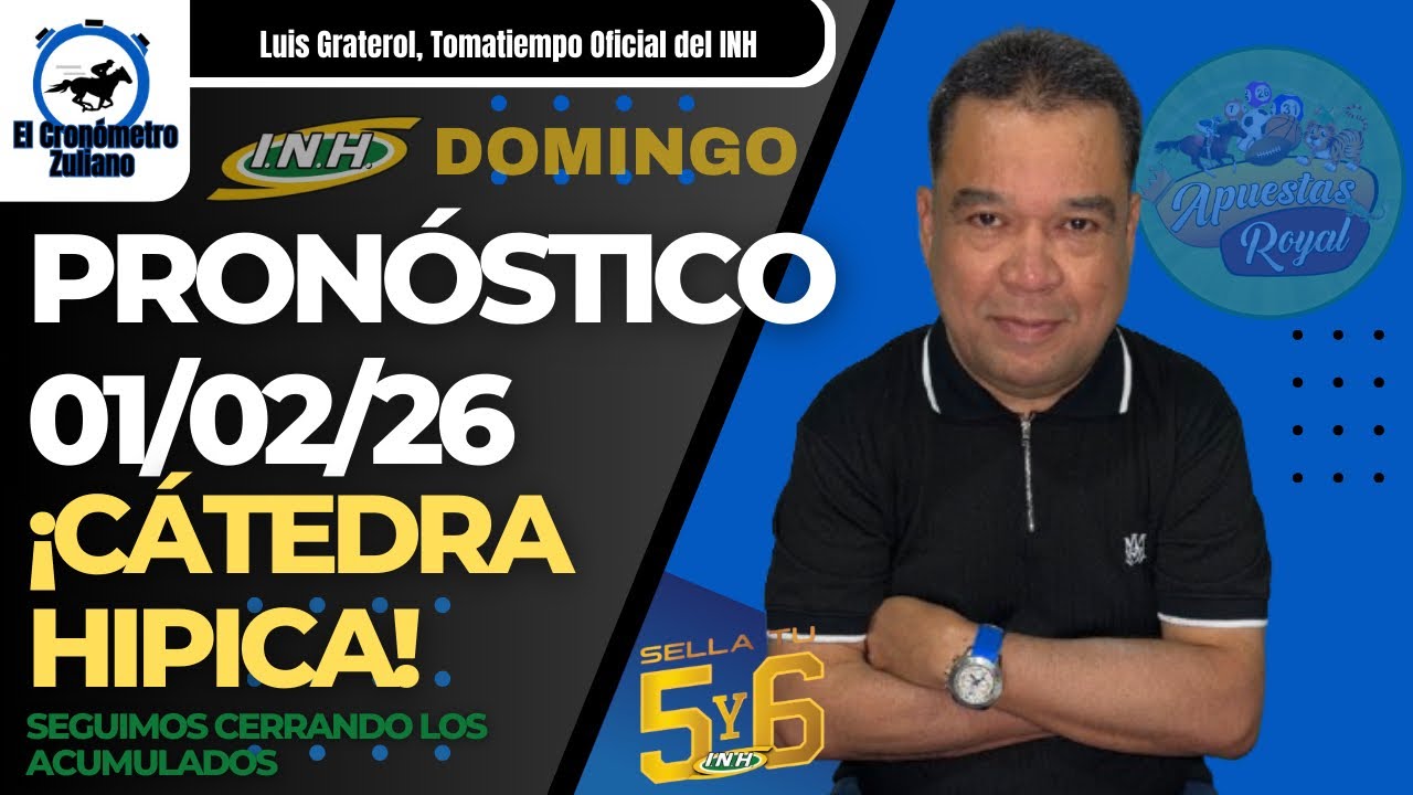Pronóstico La Rinconada Caracas para el DOMINGO 01 de Febrero del 2026 | Exclusiva | #hipismo #5y6