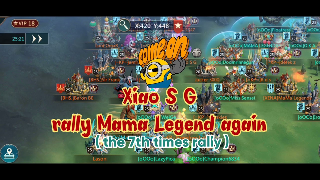 Mobile Royale : Xiao S G rally Mama Legend ( the 7th times rally )
