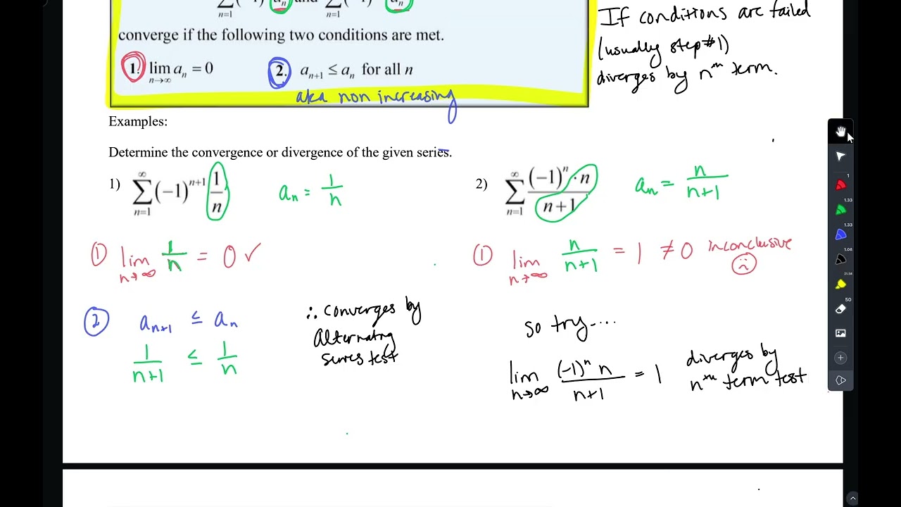 Unit9D7BC: Alternating Series Test and Ratio Test for Convergence