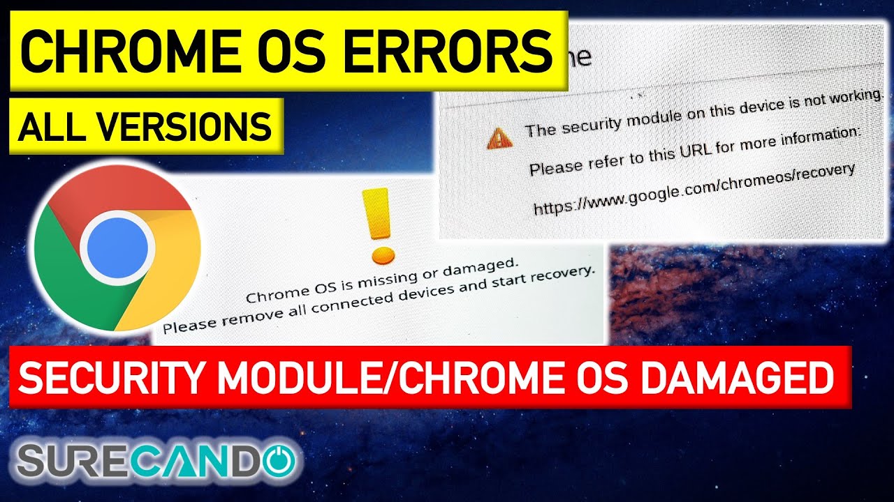 Chrome OS Fixed 2 issues: TPM Security Module issue & OS is missing or Damaged + USB Recovery Live!