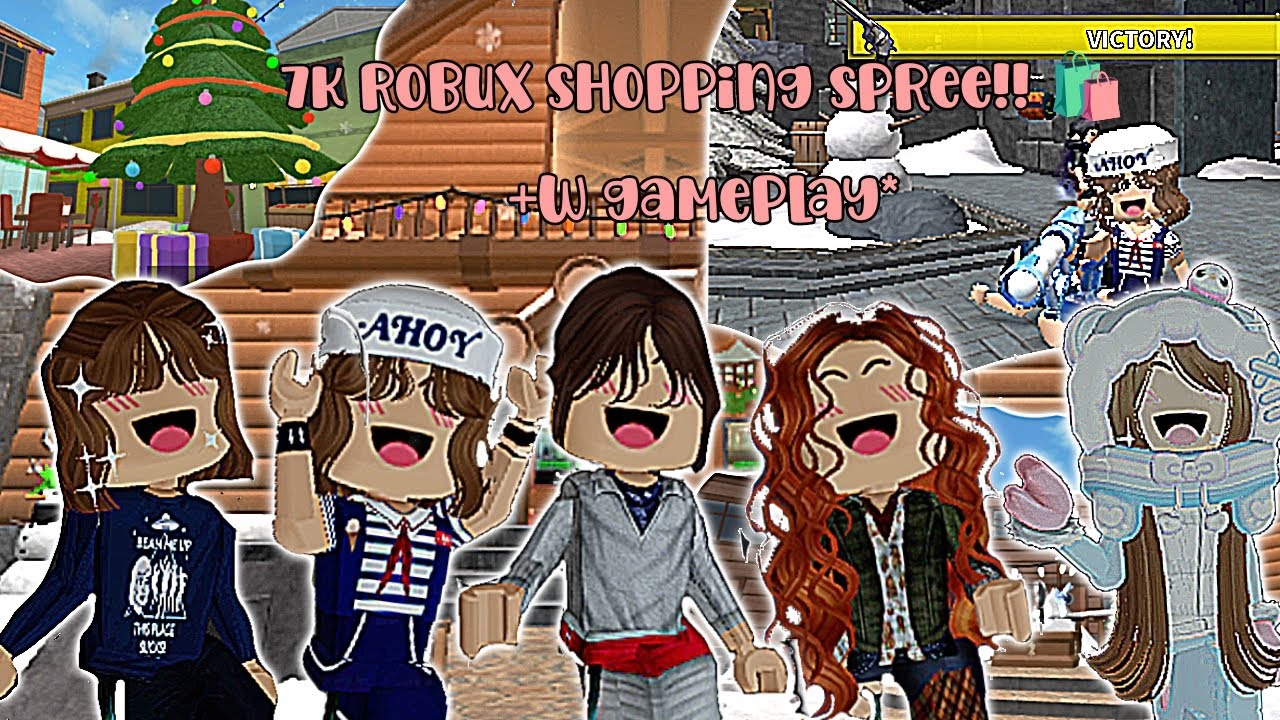 7k robux shopping spree! 🛍️+Mm2 gameplay🤭🤭(buying stranger things fitss)