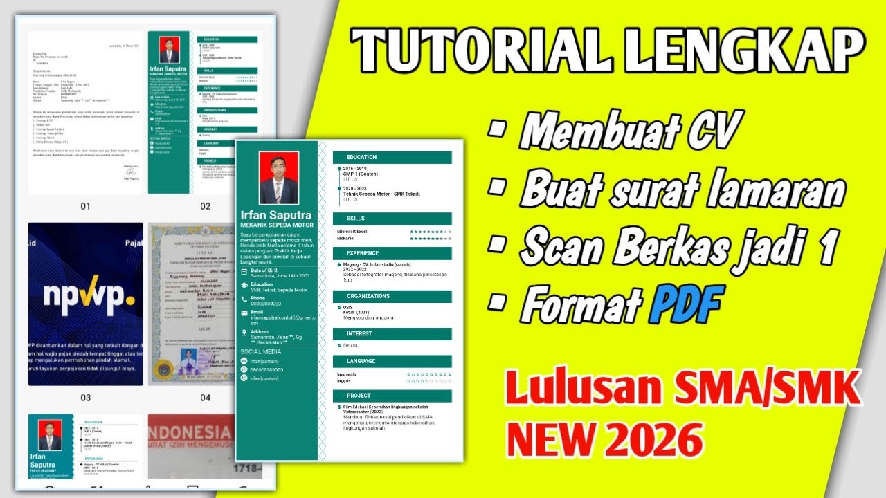 Cara membuat lamaran kerja pdf lengkap pakai hp