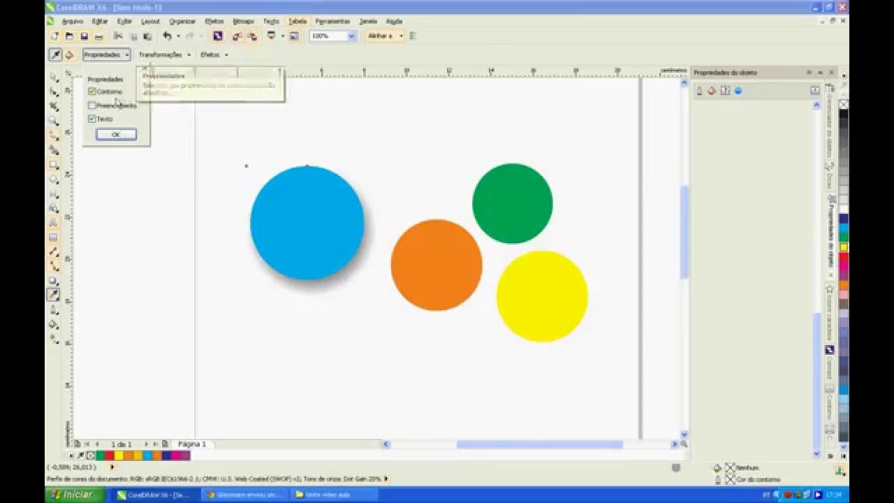 Conta gotas de atributos no CorelDRAW X6