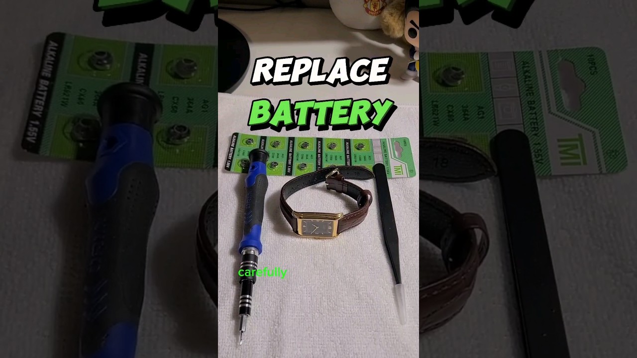 How to replace the watch battery? DIY easy to do in 15 seconds! #citizen #Cartiertank #seiko
