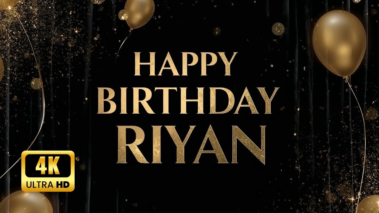 Birthday Party Background for TV | Happy Birthday Riyan | 2 Hour Celebration Screen (NO sound)