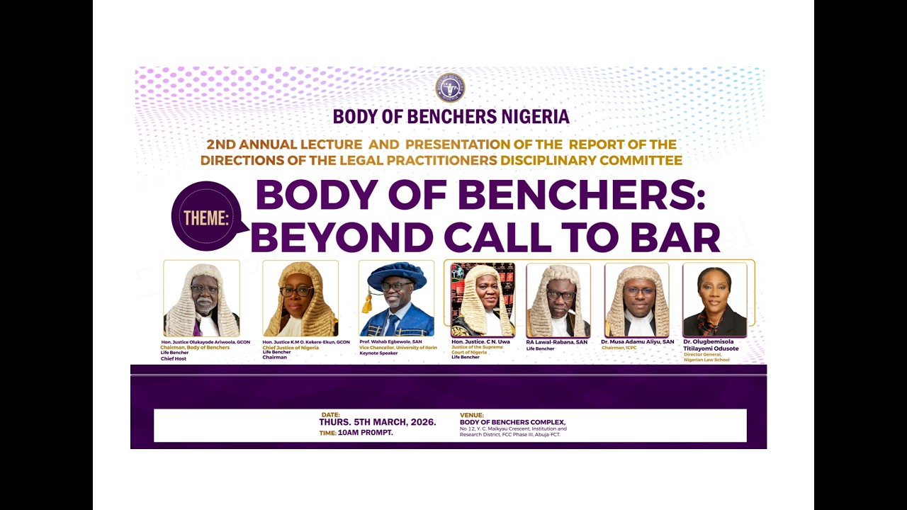 2nd Edition Body of Benchers Annual Lecture