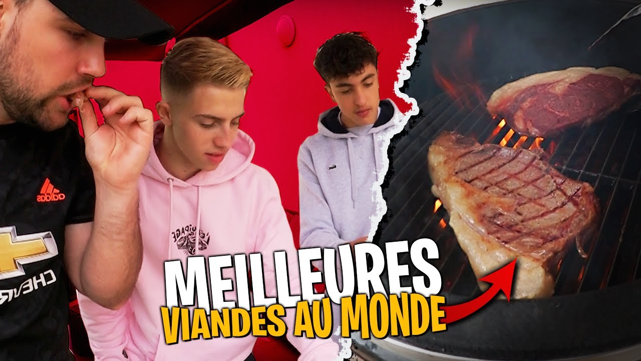 On goûte les meilleures viandes du monde avec Inoxtag, Michou et Pidi !