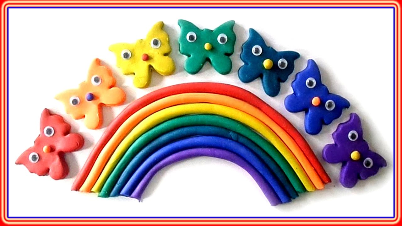 Colors Rainbow Play Doh Butterfly Flying Clay Doh for Children W/ Modelling Clay | Kids Play doh Toy
