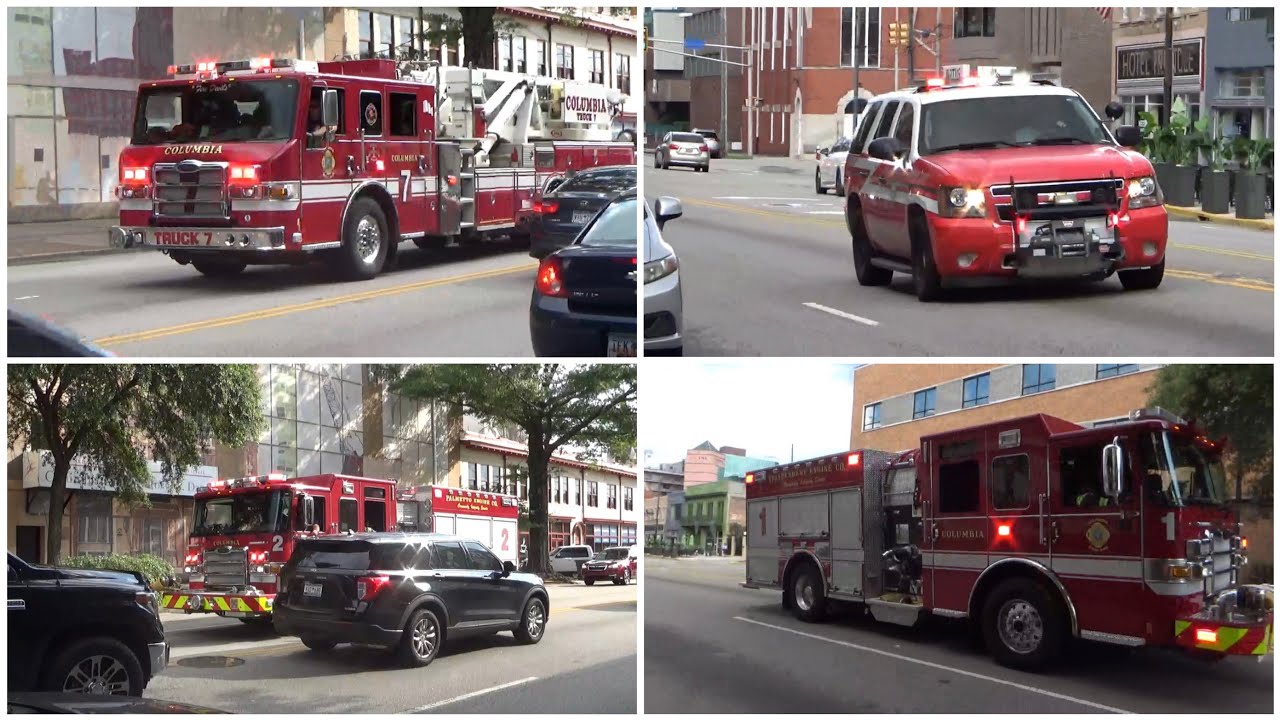 |Columbia Fire Department| Multiple Units Responding to a Water Flow Alarm