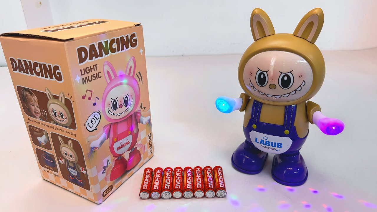 Unboxing Labubu Electric Dancing Robot, Mechanical Dog, Gear School Bus, Remote Control Rescue Truck