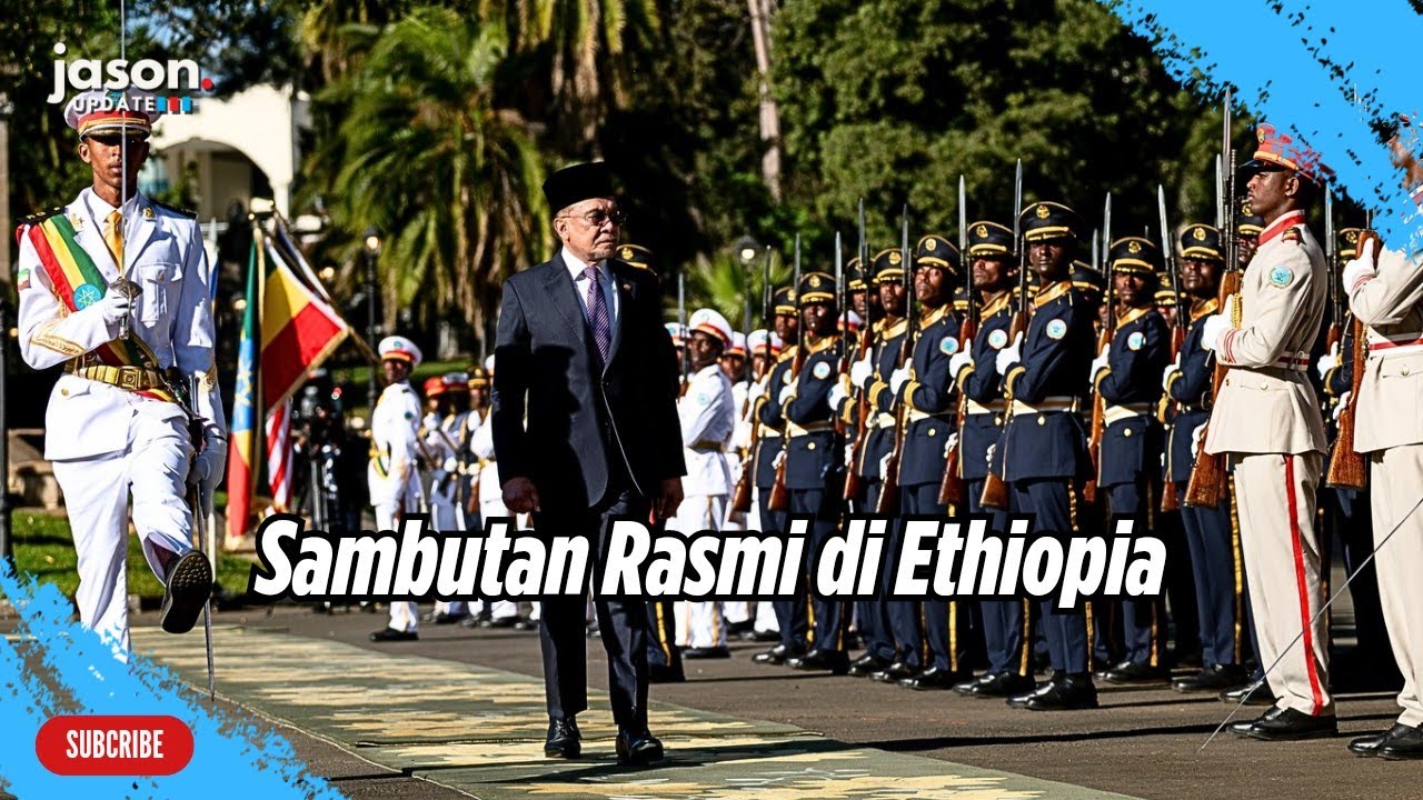 PM Anwar Ibrahim diberi sambutan rasmi di Istana Negara Ethiopia oleh PM Dr Abiy Ahmed Ali