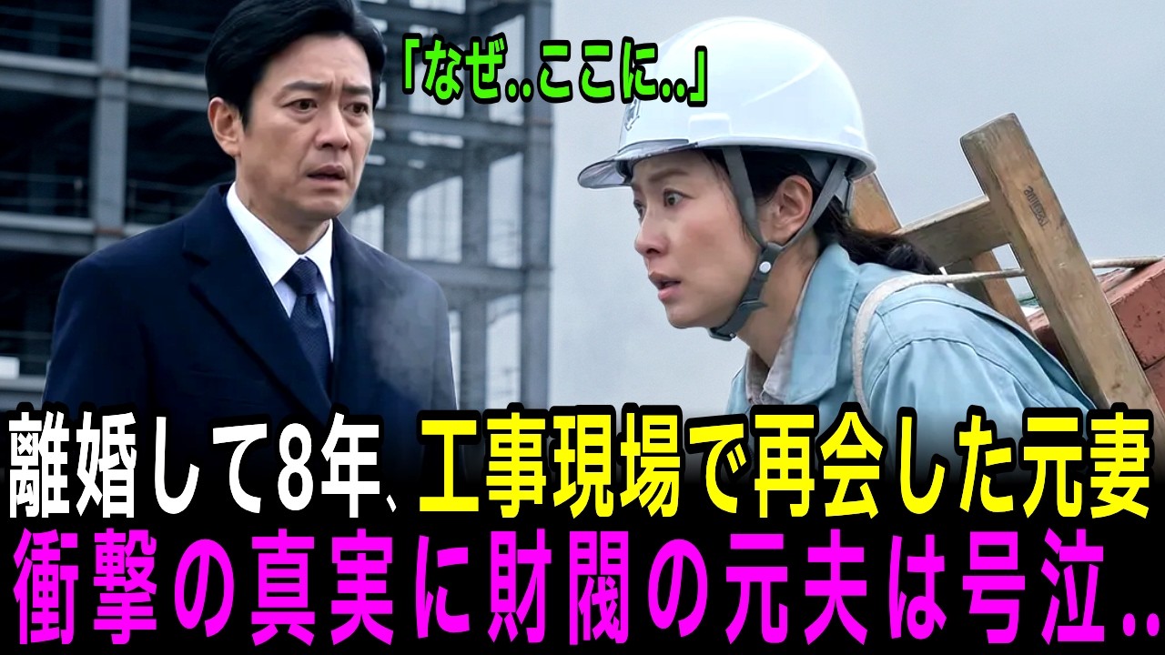 離婚して8年。工事現場で泥ま미れで働く元妻の姿に、財閥の私はその場に崩れ落ちた【感動する話】【 老後の物語】【家族の物語】