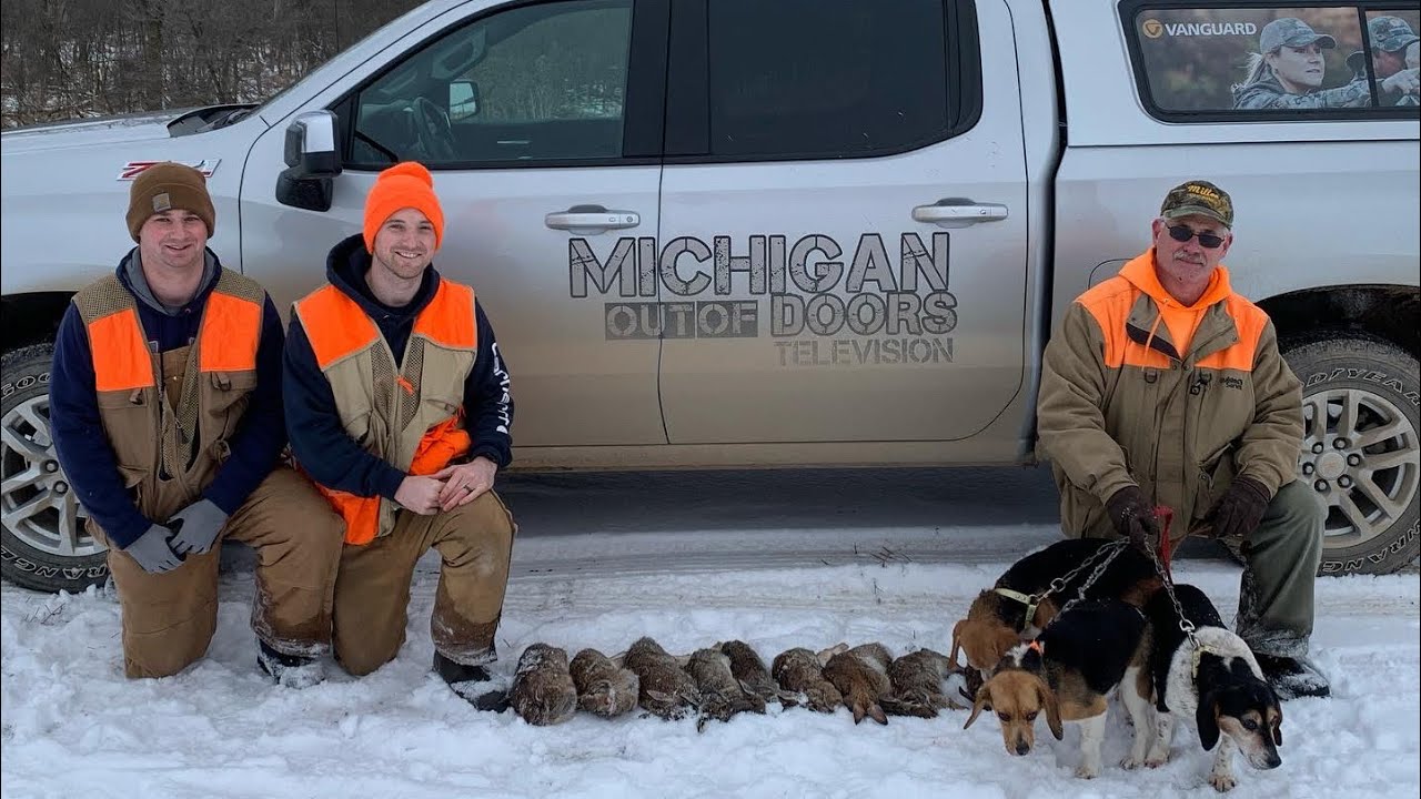 Rabbit Hunting, Perch Fishing, Rabbit Recipe; Michigan Out of Doors TV #2008