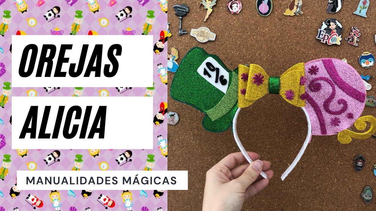 Orejas Mickey de Alicia en el País de las Maravillas - Diadema Disney fácil y sin coser!